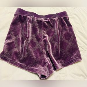 New SHEIN Purple Sexy Velvet  Sparkle Festival Shorts Woman’s Small Bohemian Fun